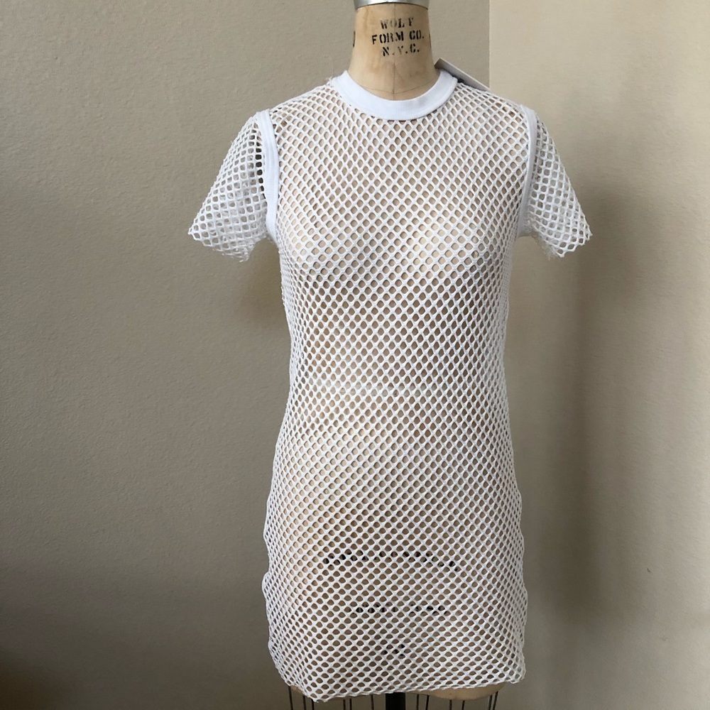 LF Seek Mesh Dress White M